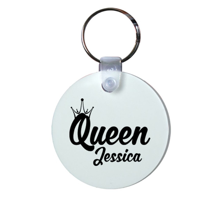 Portachiavi personalizzabile con nome queen con corona Love