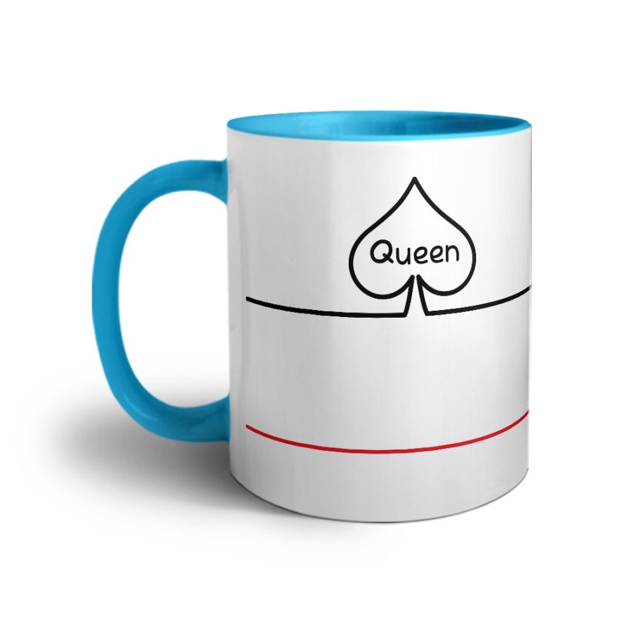 Tazza personalizzabile con nome queen picche e cuori Love