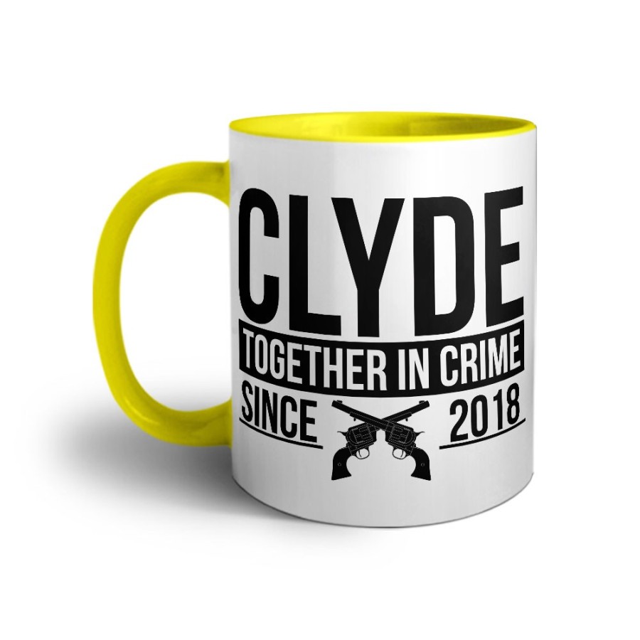 Tazza personalizzata con anno clyde together in crime since Love