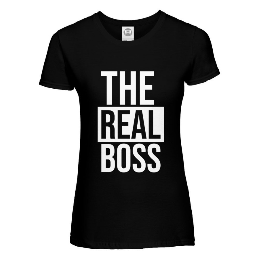 T-shirt donna personalizzabile con nome the real boss Love