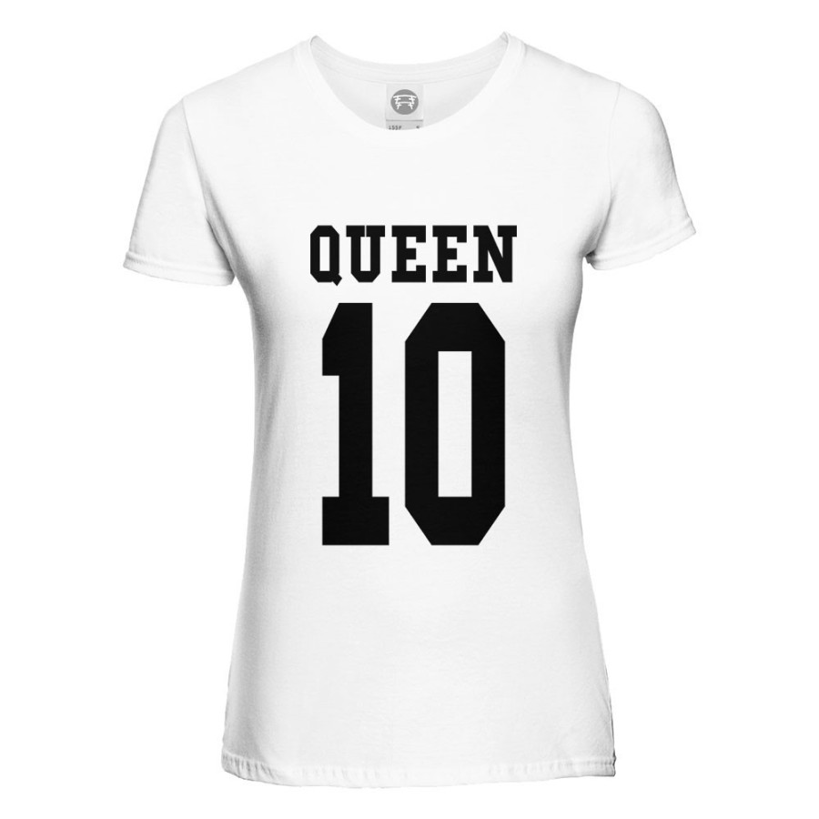 T-shirt donna personalizzata con nome e numero queen Love