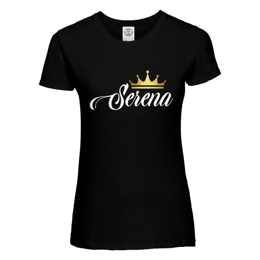 T-shirt donna personalizzata con nome e corona q Love