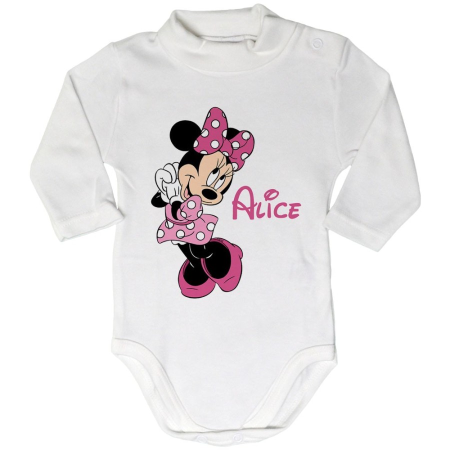 Body lupetto neonata personalizzato con nome cute minnie Cartoon