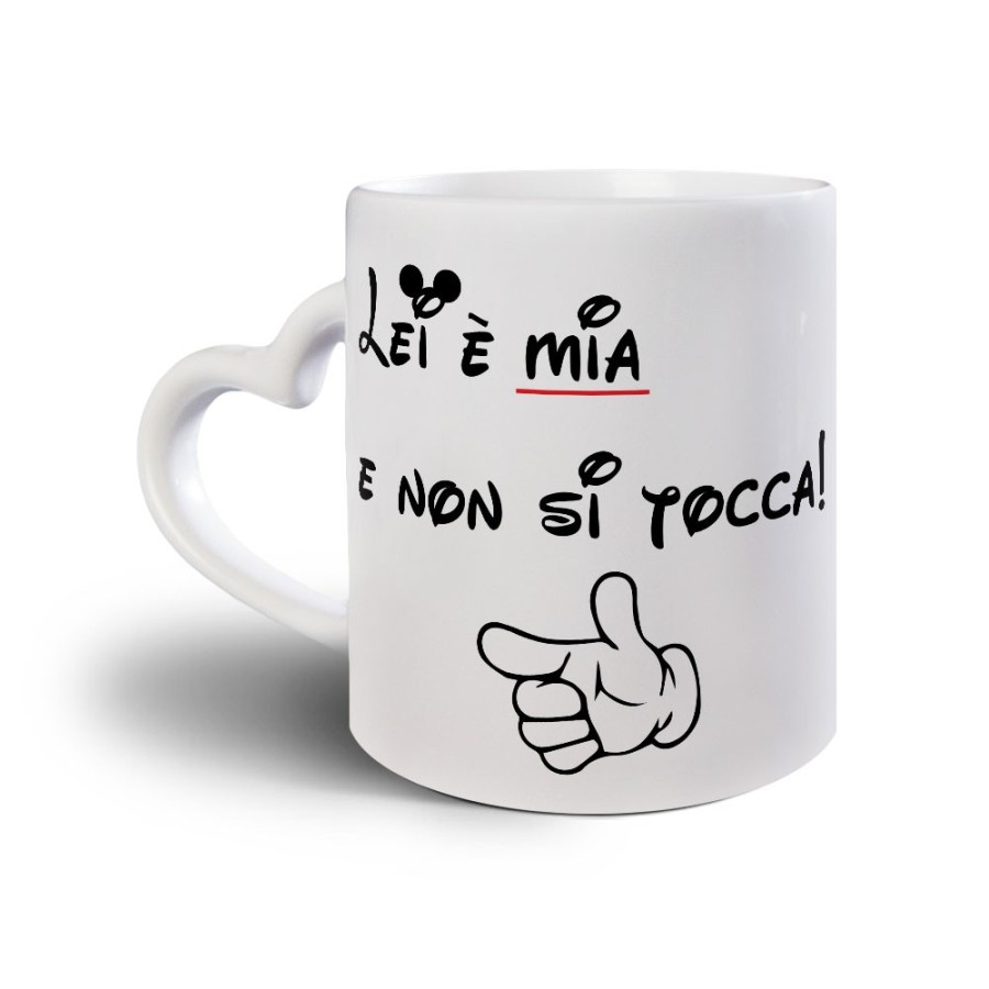 Tazza personalizzabile con nome lui è mio e non si tocca Love