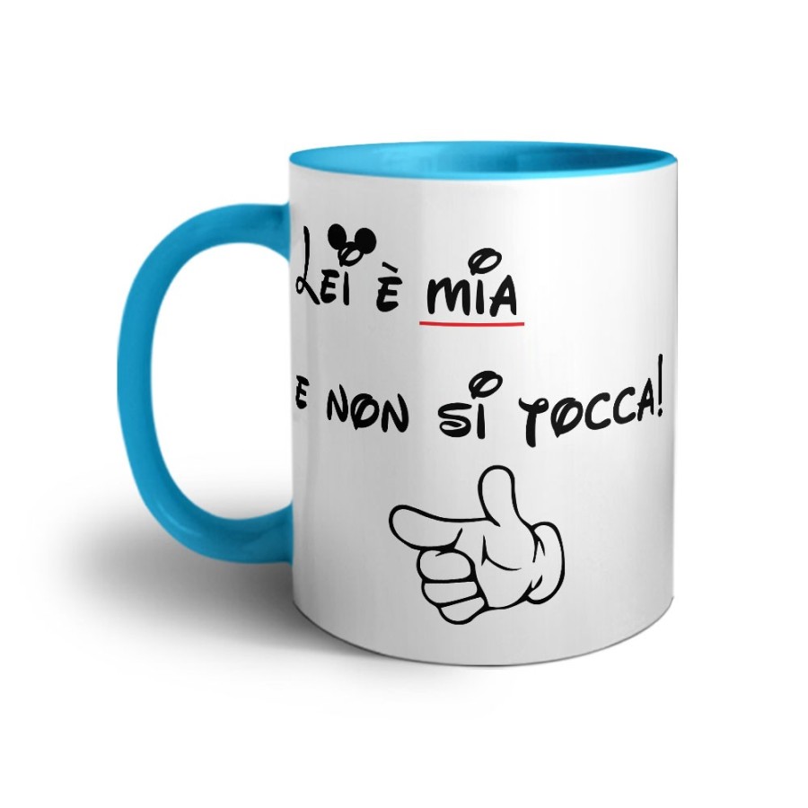 Tazza personalizzabile con nome lui è mio e non si tocca Love