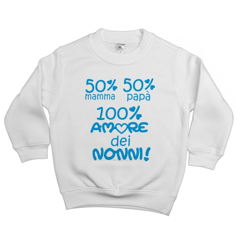 Felpa bambino 50% mamma 50% papà 100% amore del nonno dei nonni Per i nonni