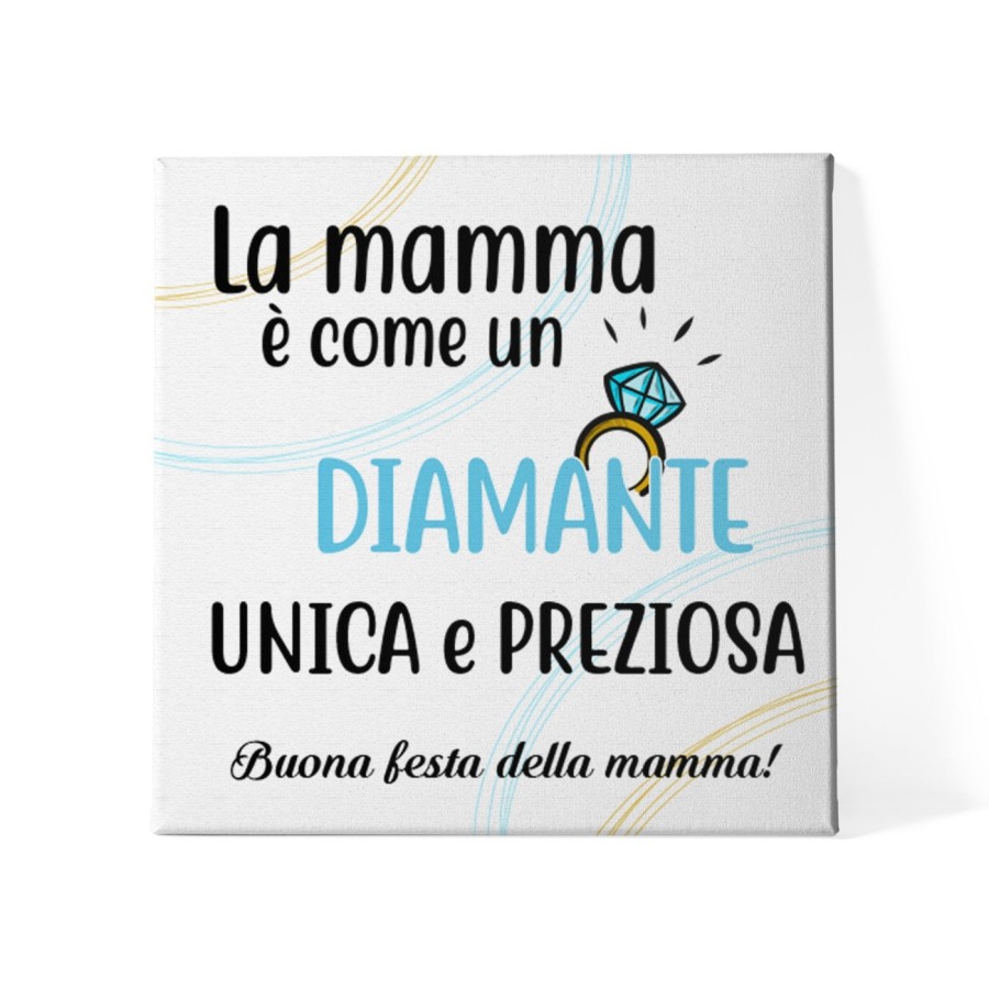 Quadro in tela la mamma è come un diamante unica e preziosa Per la mamma