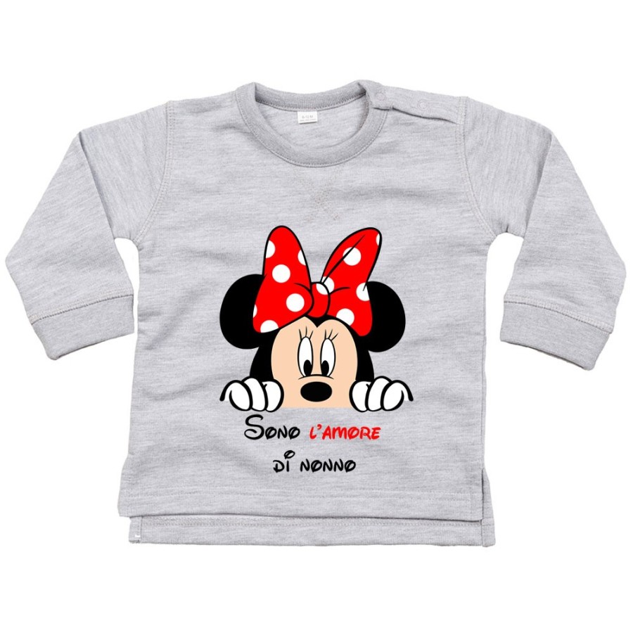 Felpa neonato personalizzabile con nome sono l'amore di nonno dei nonni con minnie Per i nonni