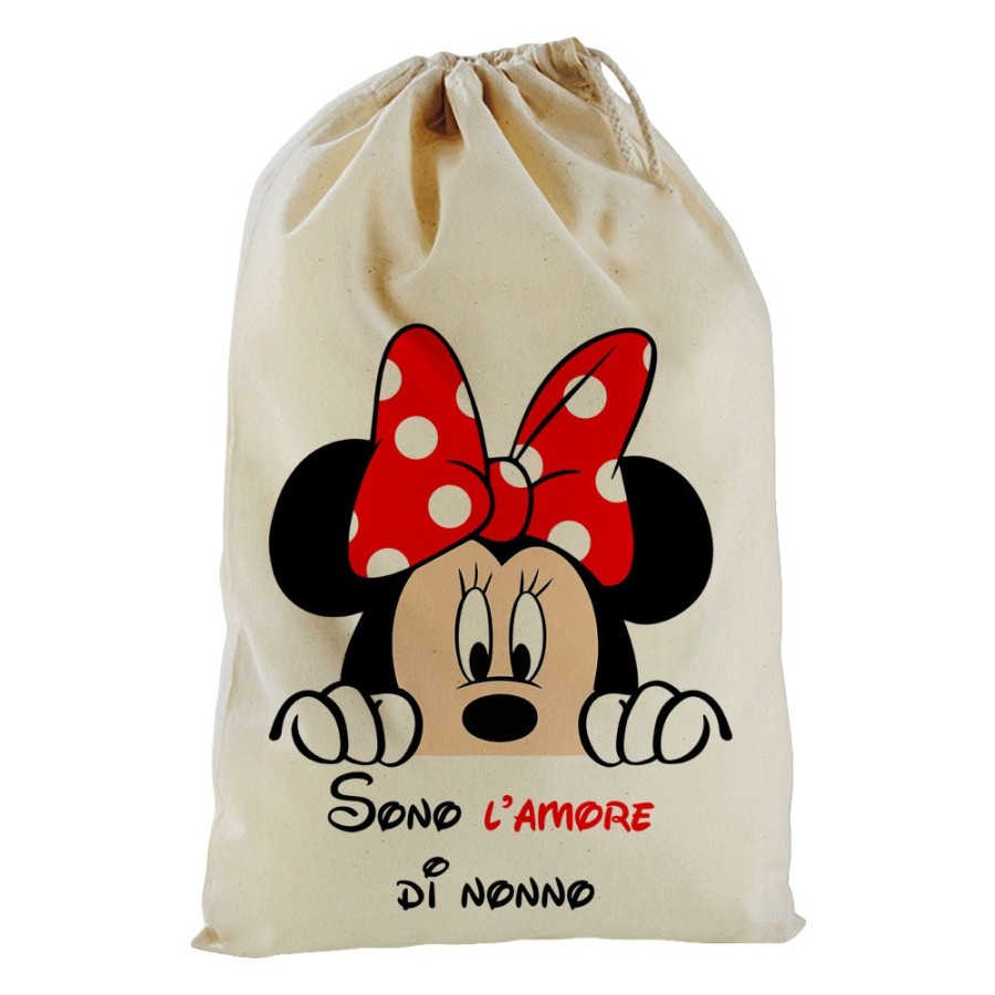 Sacchetto nascita bimbo personalizzabile con nomesono l'amore di nonno dei nonni con minnie Per i nonni