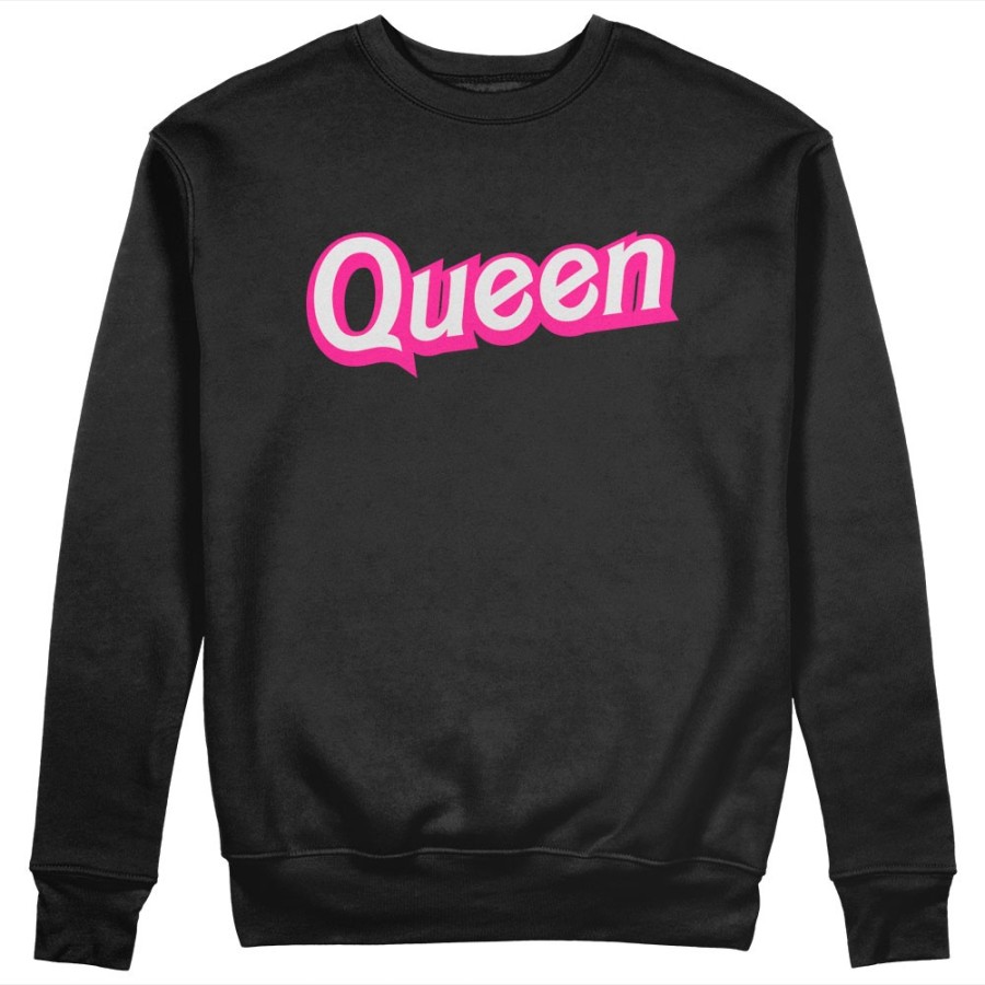 Felpa donna personalizzabile con nome barbie queen Love