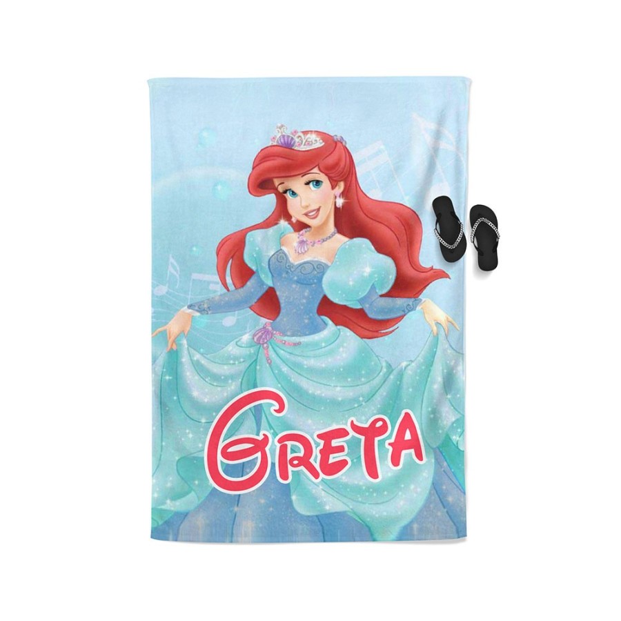 Telo mare personalizzato con nome ariel Cartoon