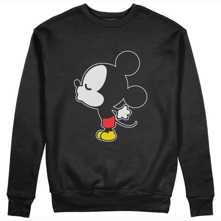 Felpa uomo personalizzabile con nome bacio di topolino Love