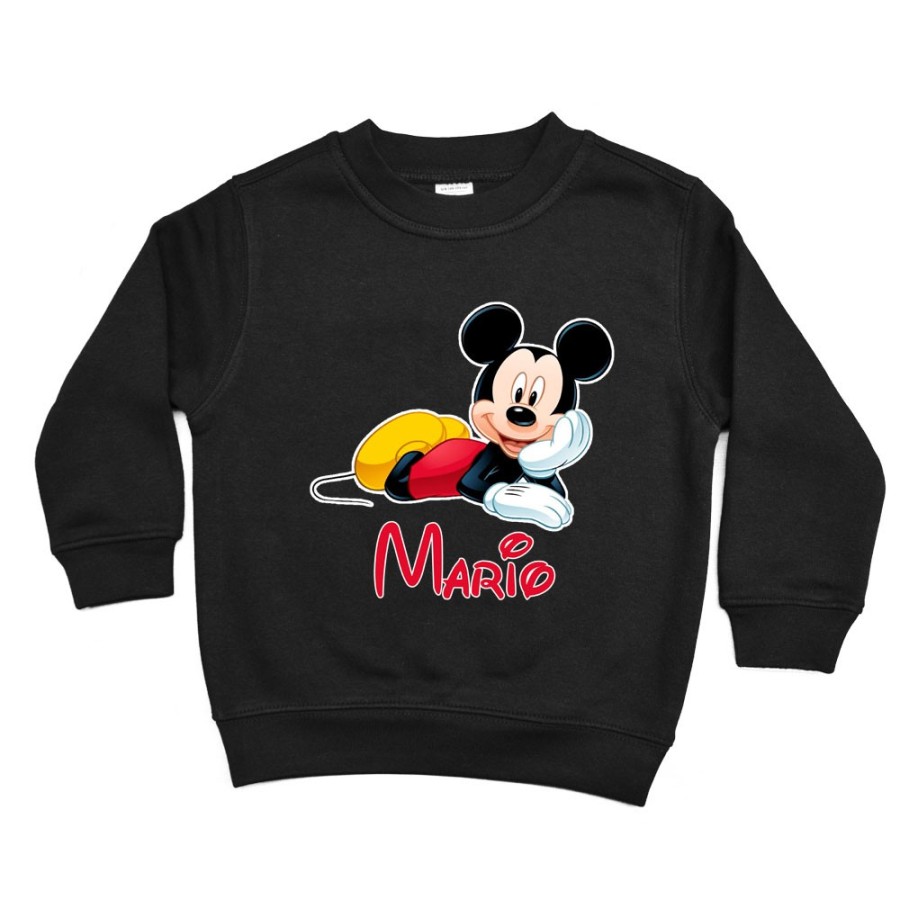 Felpa bambino personalizzata con nome mouse Cartoon