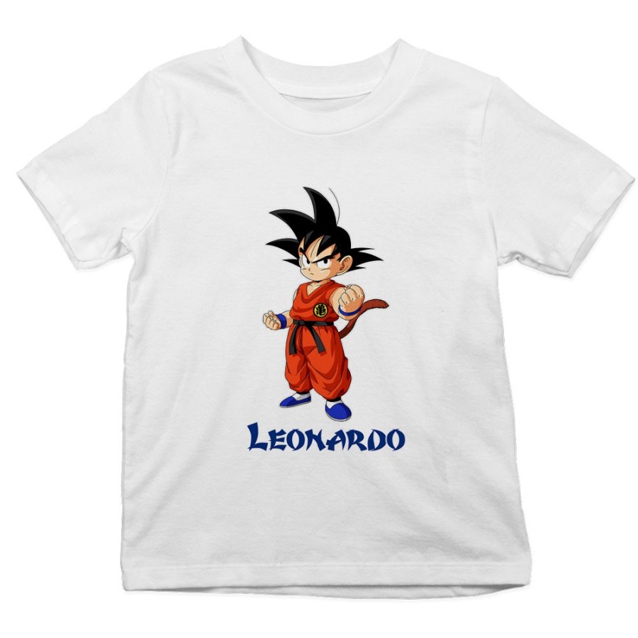 T-shirt bambino personalizzata con nome goku Cartoon