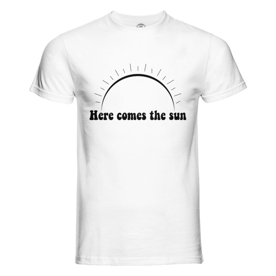 T-shirt uomo here comes the sun Frasi