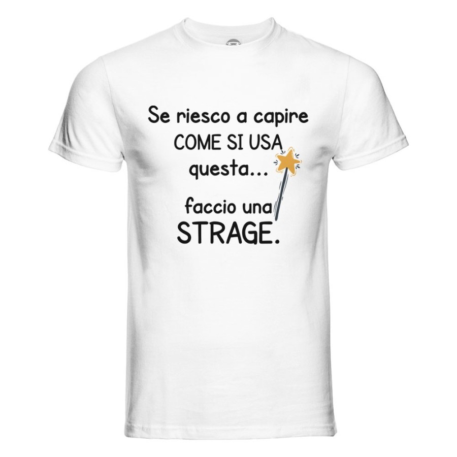 Maglia uomo se riesco a capire come si usa faccio una strage Frasi