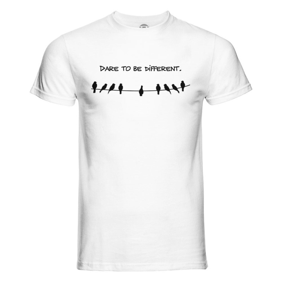 T-shirt uomo dare to be different Frasi