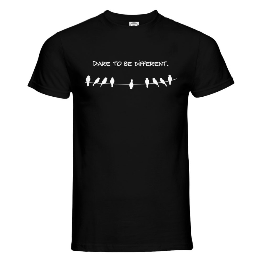 T-shirt uomo dare to be different Frasi