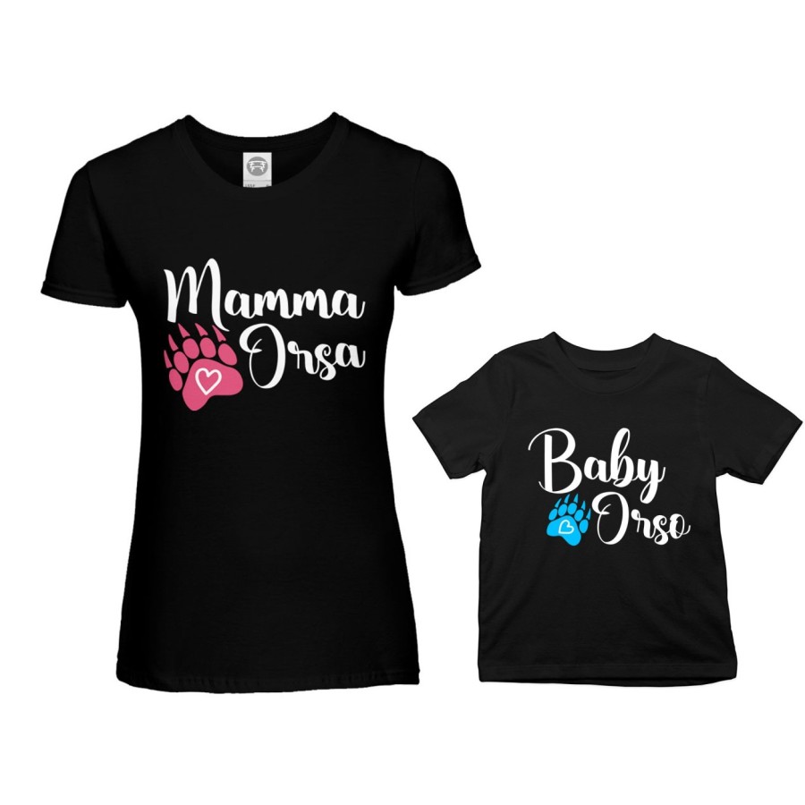 Coordinato t-shirt madre figlio mamma zampa orso Per la mamma