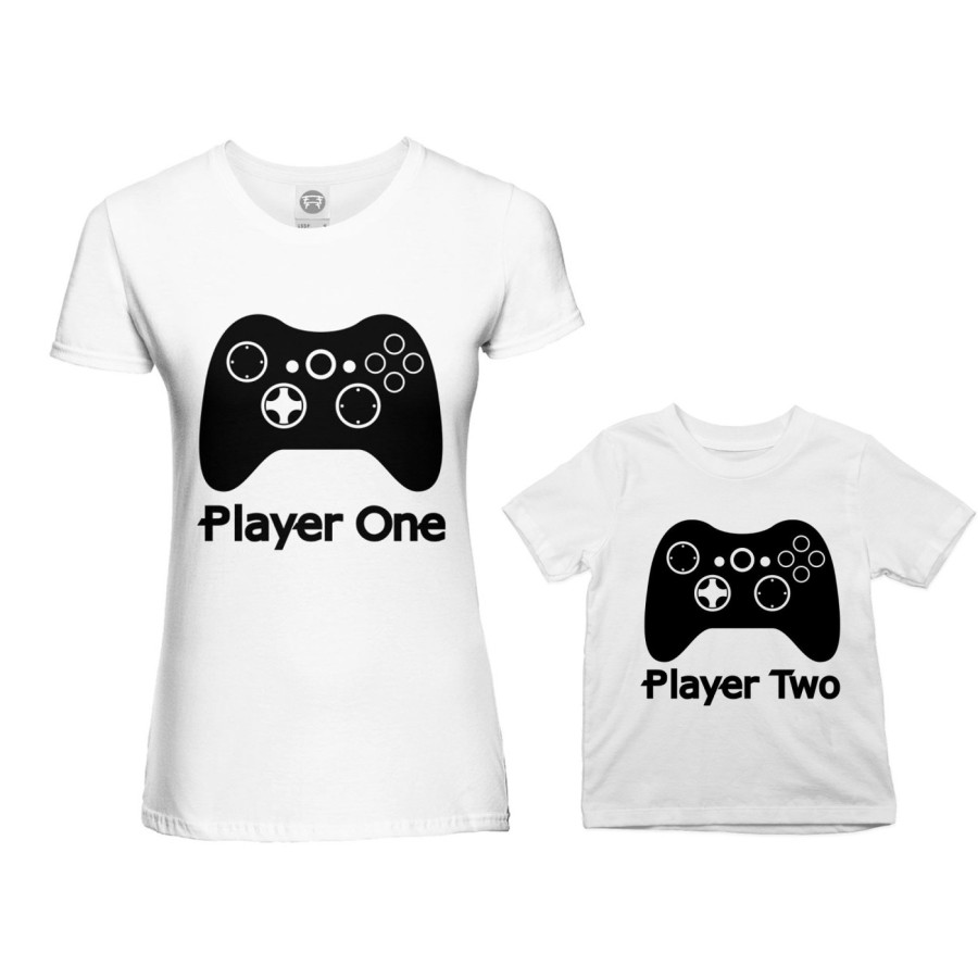 Coordinato t-shirt madre figlio player one player two xbox Per la mamma