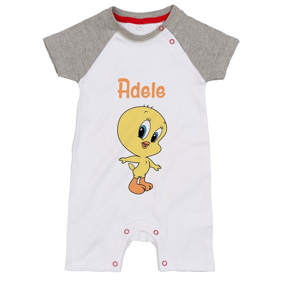 Pagliaccetto neonata personalizzato con nome baby titti Cartoon