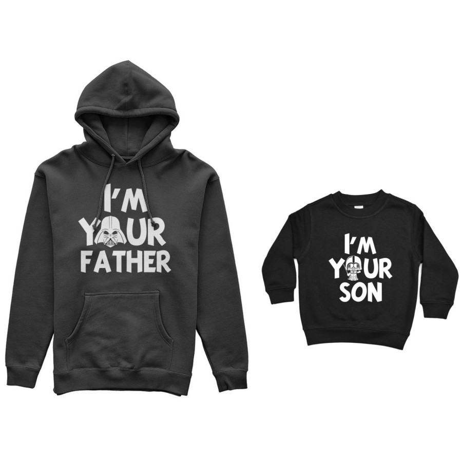 Coordinato felpe padre figlio i am your father i am your son Per il papà