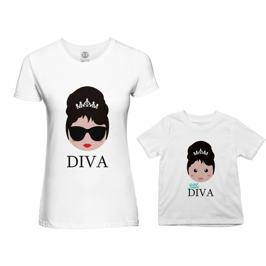 Coordinato t-shirt madre figlia diva little diva Per la mamma