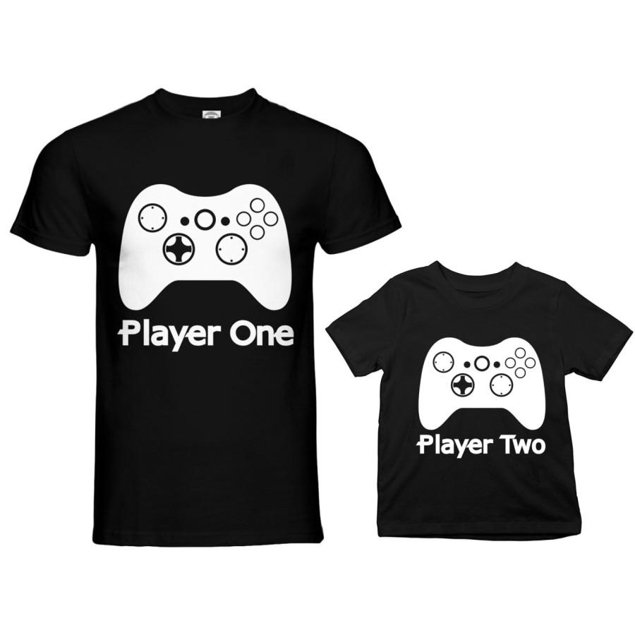 Coordinato t-shirt padre figlio player one player two xbox Per il papà