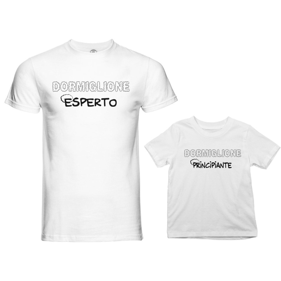 Coordinato t-shirt padre figlio dormiglione esperto dormigliona dormiglione principiante Per il papà