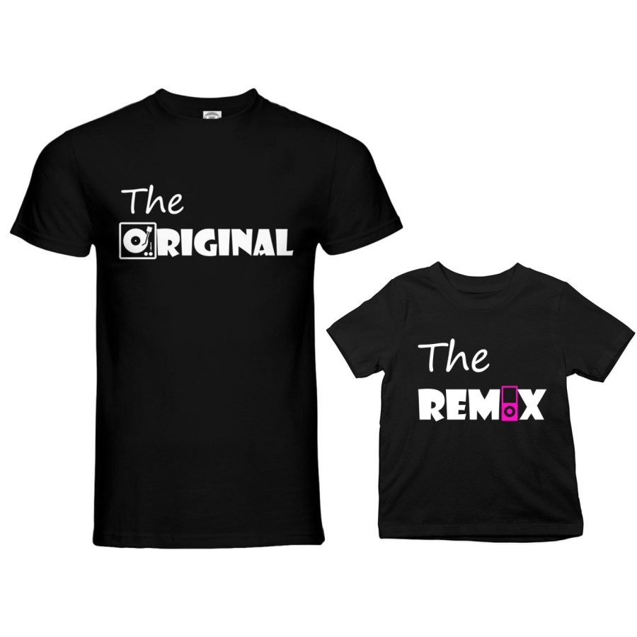 Coordinato t-shirt padre figlio the original the remix music Per il papà