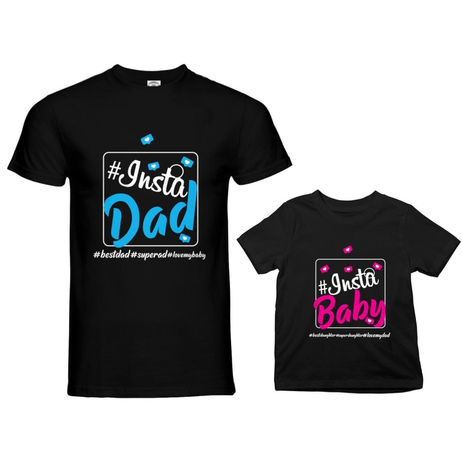 Coordinato t-shirt padre figlio insta dad insta baby Per il papà