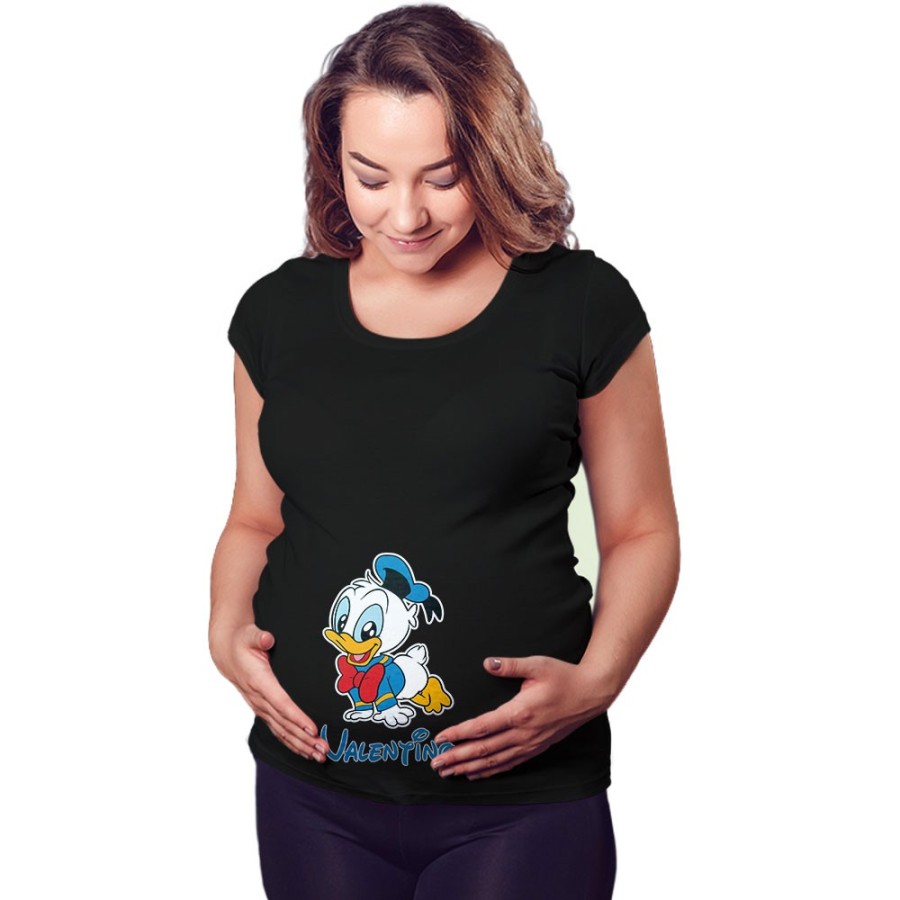 Maglia premaman personalizzata con nome baby paperino Cartoon