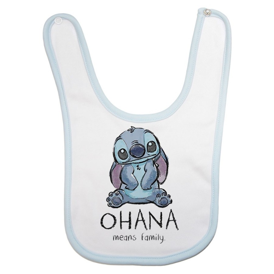 Bavaglino neonato con stitch ohana means family Cartoon