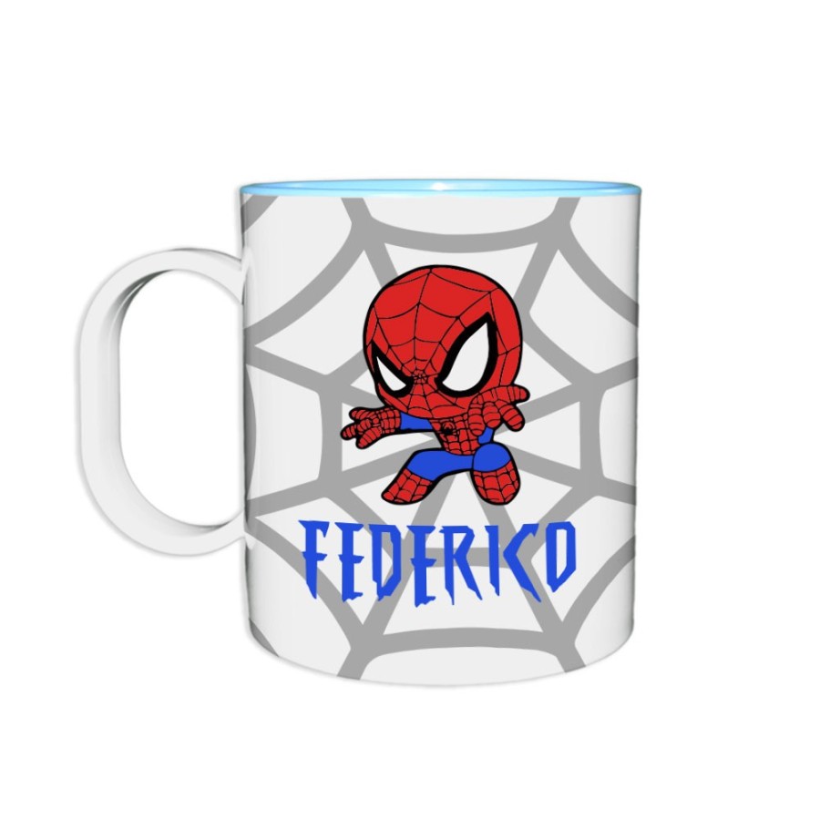 Tazza in plastica personalizzata con nome baby spiderman Cartoon