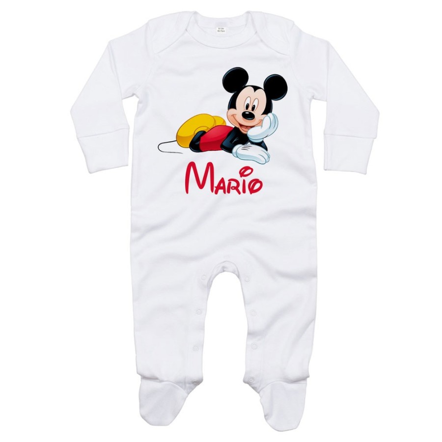 Tutina neonato personalizzata con nome mouse Cartoon