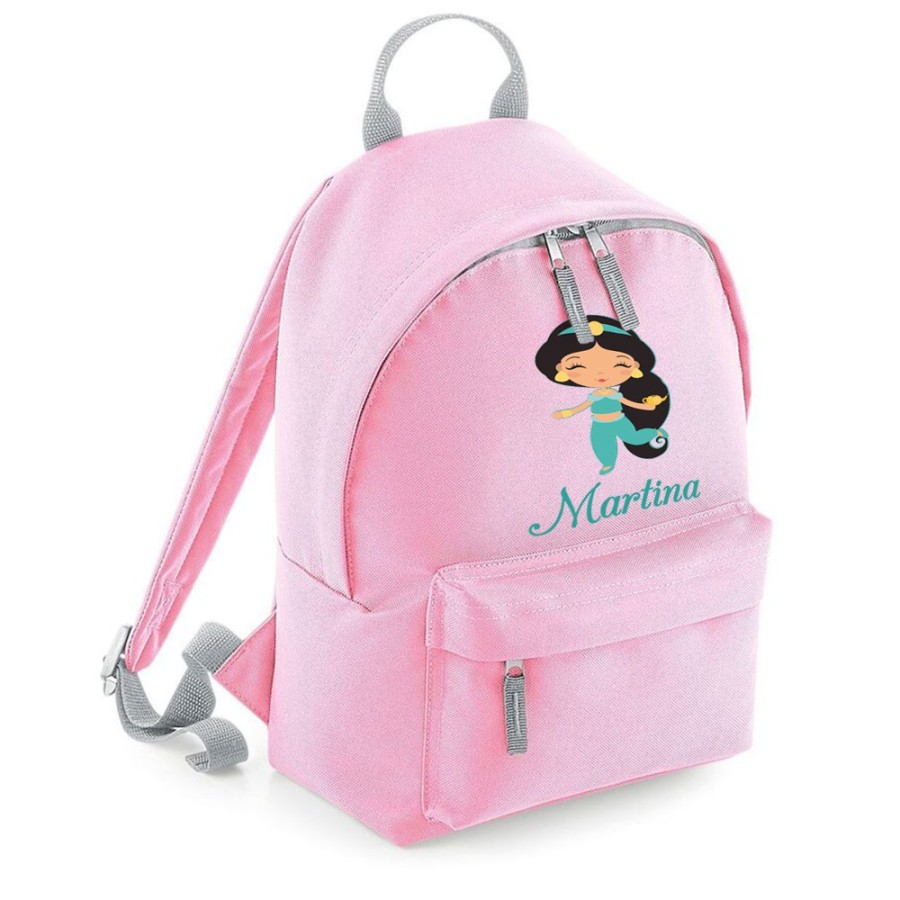 Zaino personalizzato con nome baby principessa jasmine Cartoon