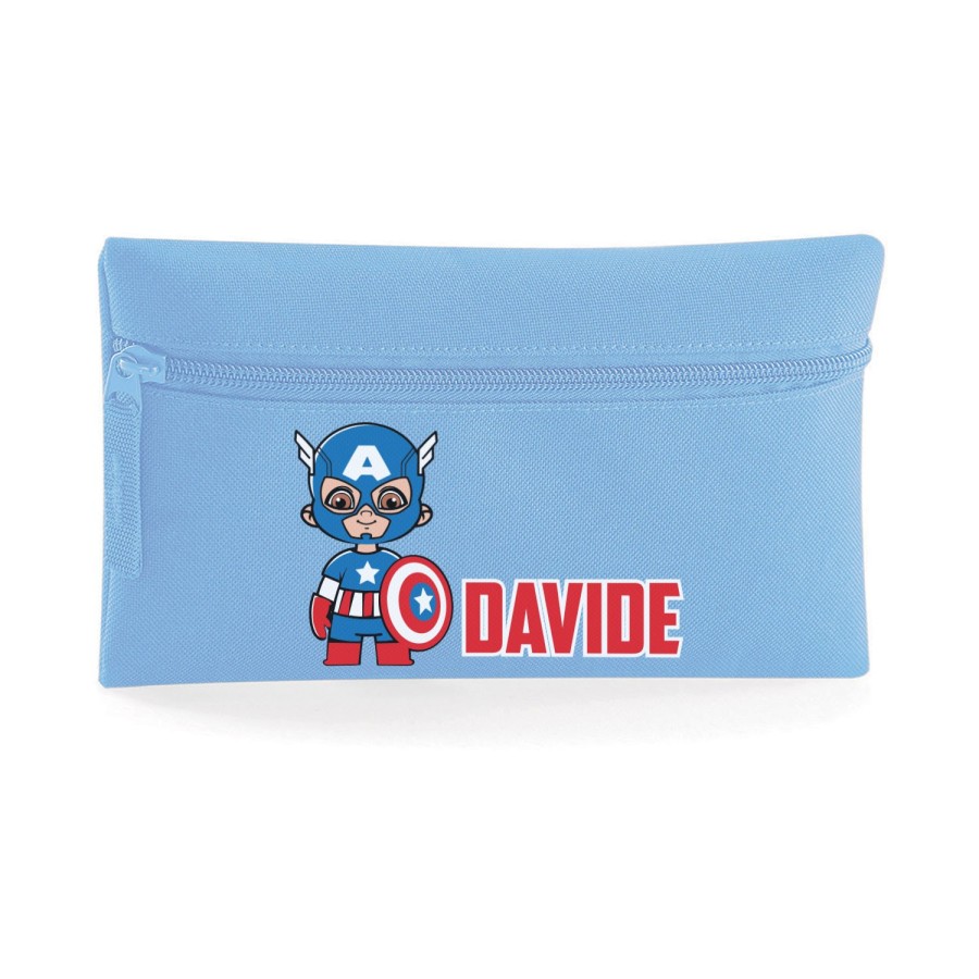 Astuccio personalizzato con nome baby captain america Cartoon