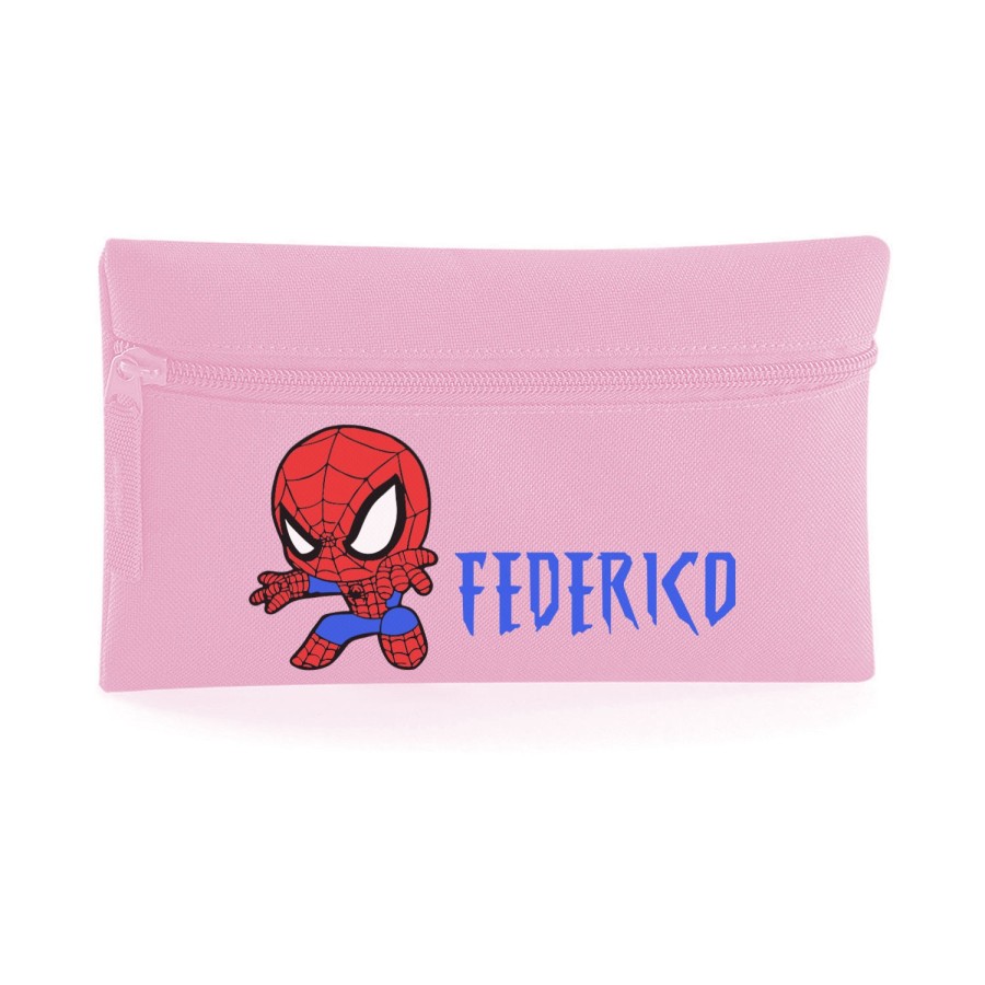 Astuccio personalizzato con nome baby spiderman Cartoon