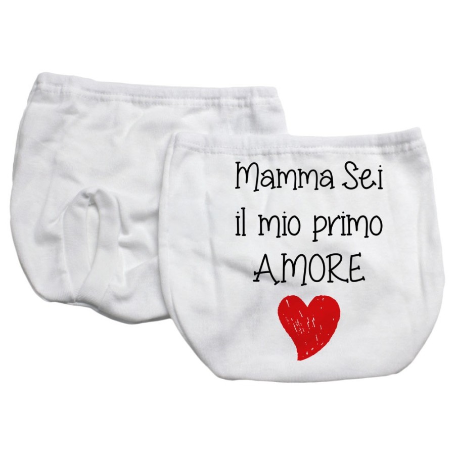 Mutandina copri-pannolino neonato mamma sei il mio primo amore Per la mamma