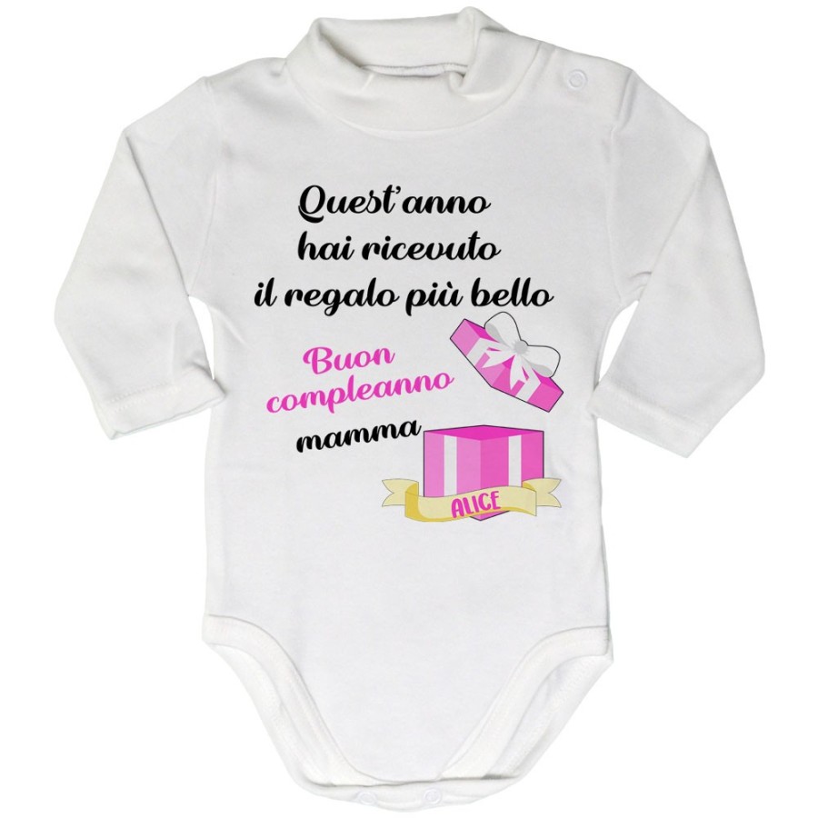 Body lupetto personalizzato con nome mamma quest'anno hai ricevuto il regalo di compleanno più bello Per la mamma