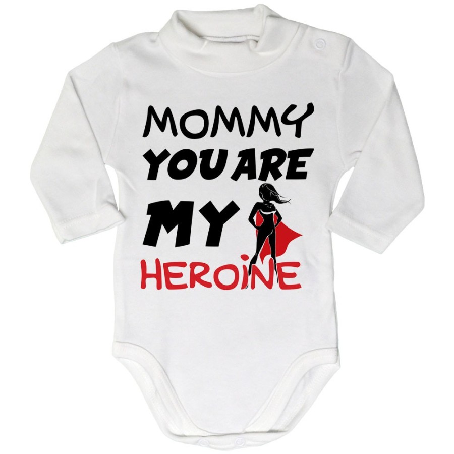 Body lupetto neonato mommy you are my heroine Per la mamma