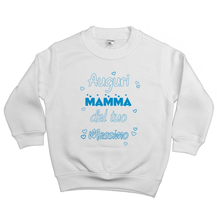 Felpa bambina personalizzata con nome auguri mamma dalla tua Per la mamma