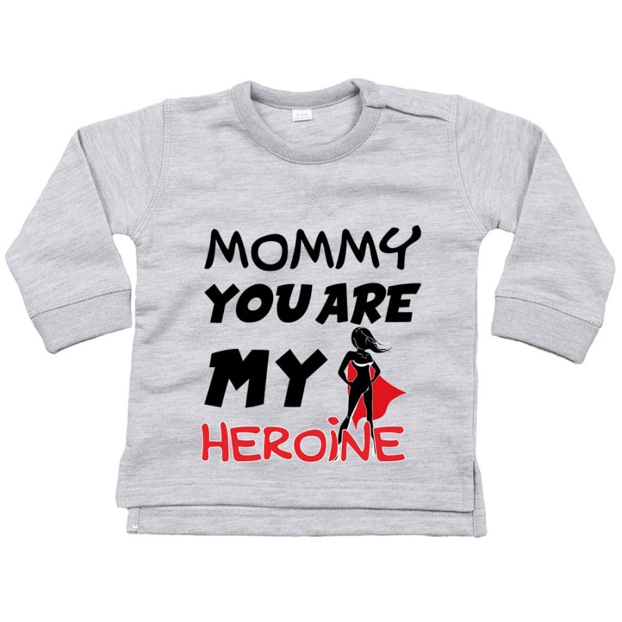 Felpa neonato mommy you are my heroine Per la mamma