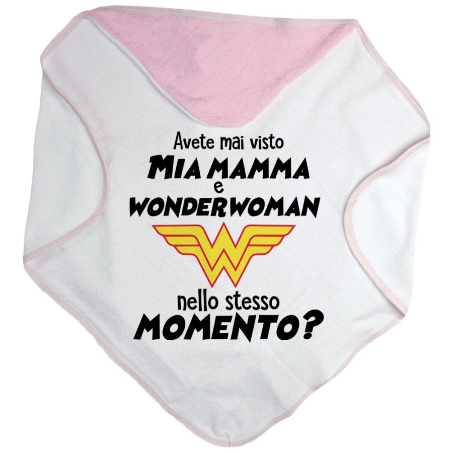 Accappatoio neonato avete mai visto mio mamma e wonderwoman nello stesso momento? Per la mamma