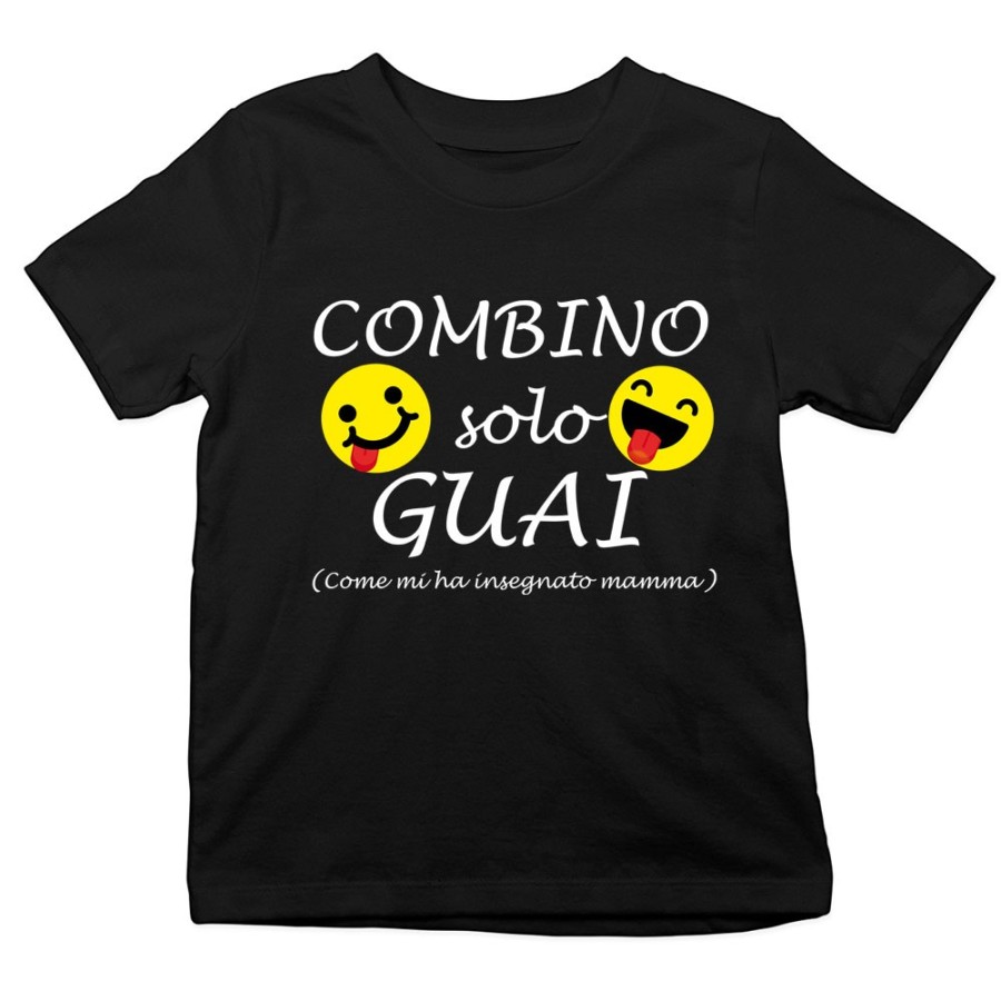 T-shirt bambino combino solo guai come mi ha insegnato mamma Per la mamma