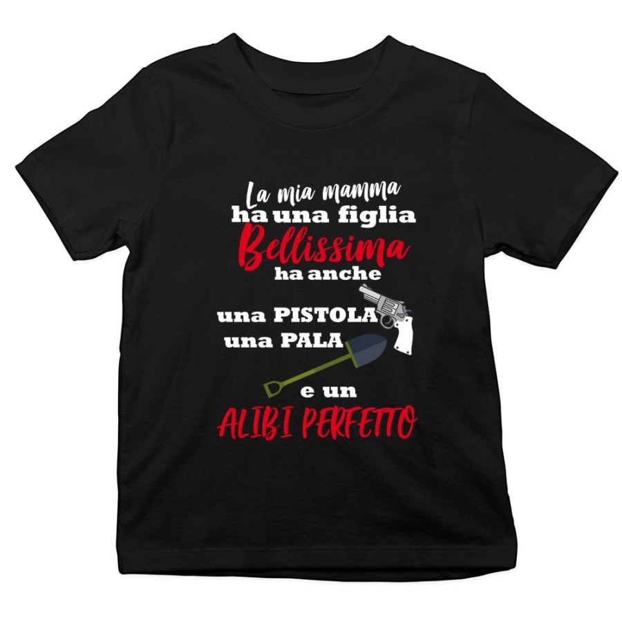 T-shirt bambino la mia mamma ha un figlio bellissimo una figlia bellissima Per la mamma