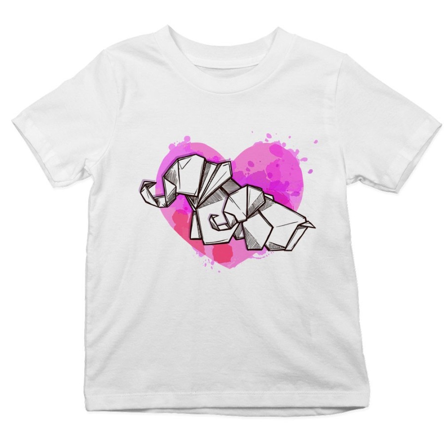 T-shirt bambina elefantine rosa Per la mamma