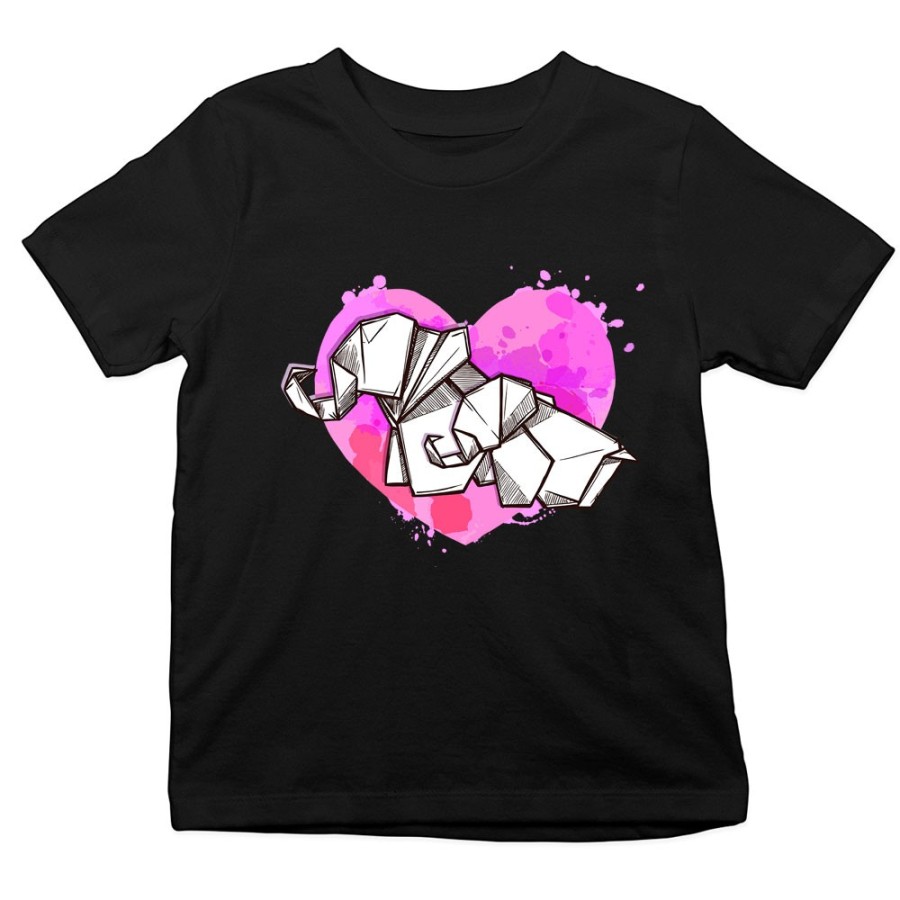 T-shirt bambina elefantine rosa Per la mamma