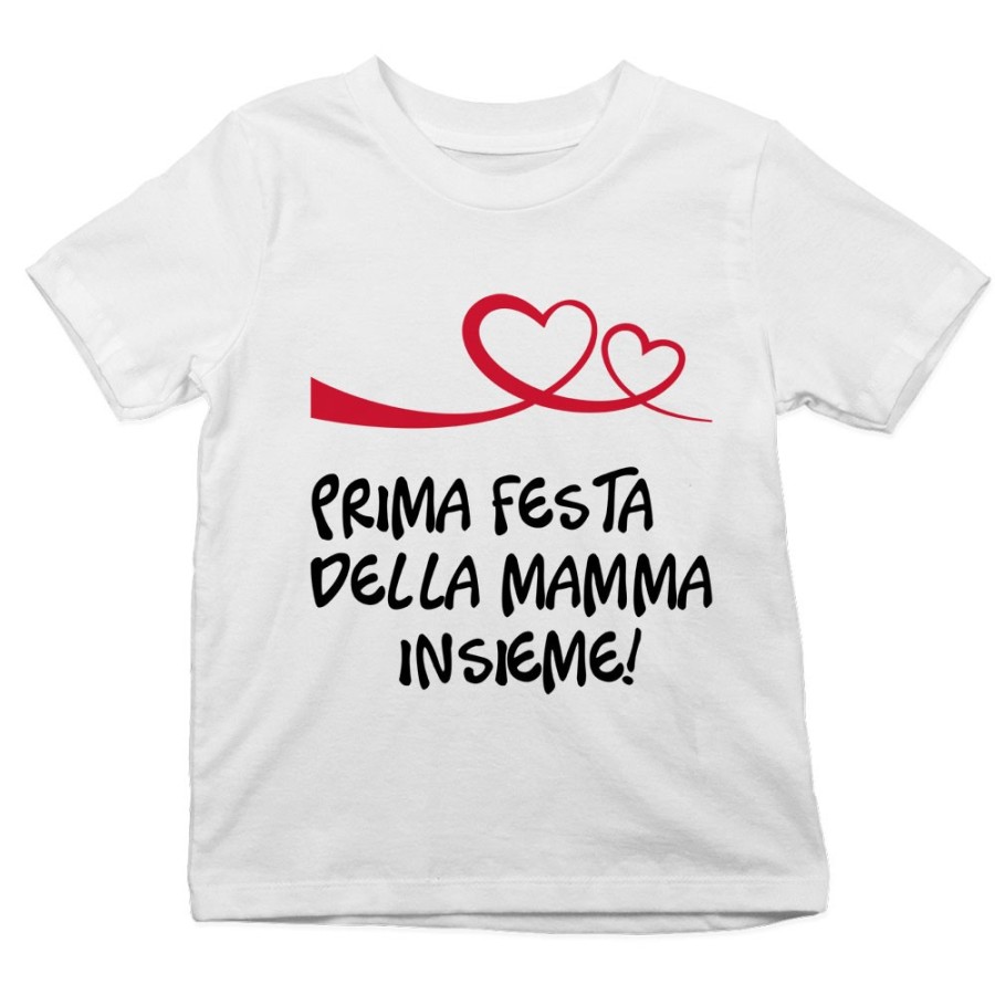 T-shirt bambino prima festa della mamma insieme Per la mamma