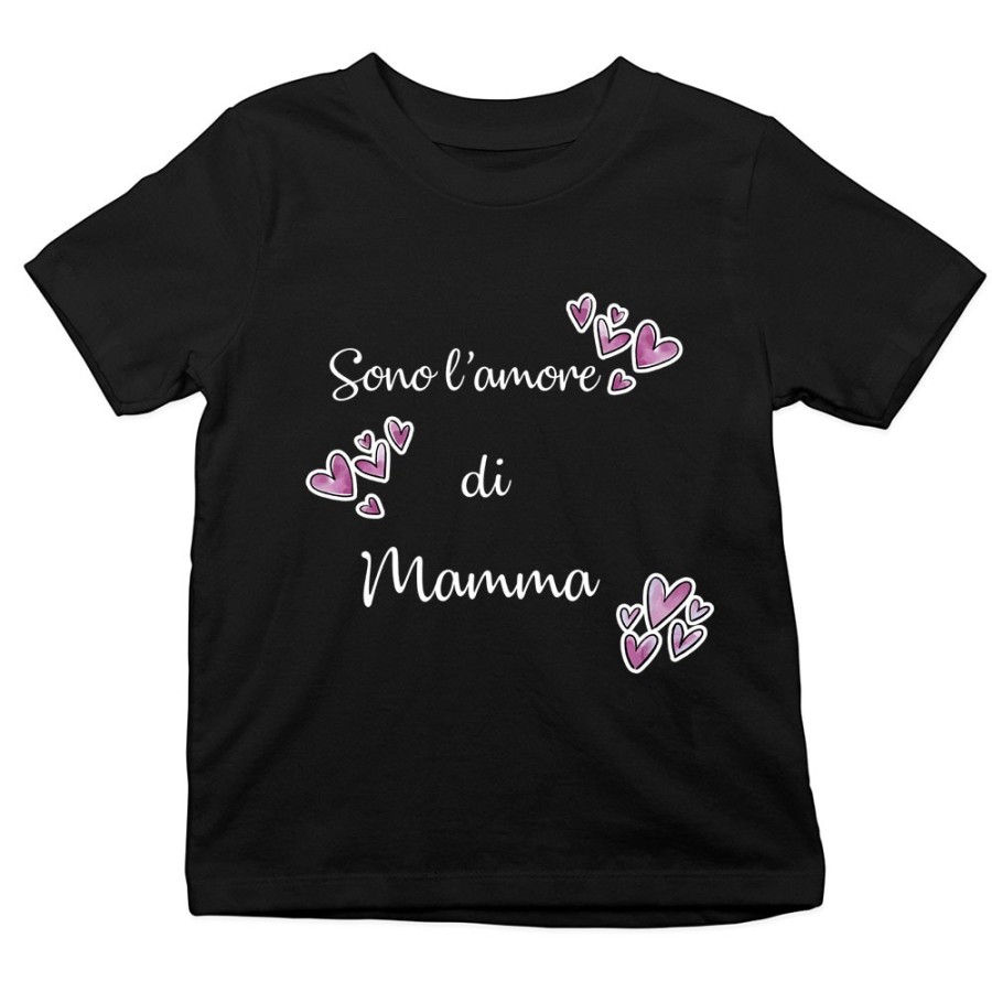 T-shirt bambino sono l'amore di mamma cuori watercolor Per la mamma